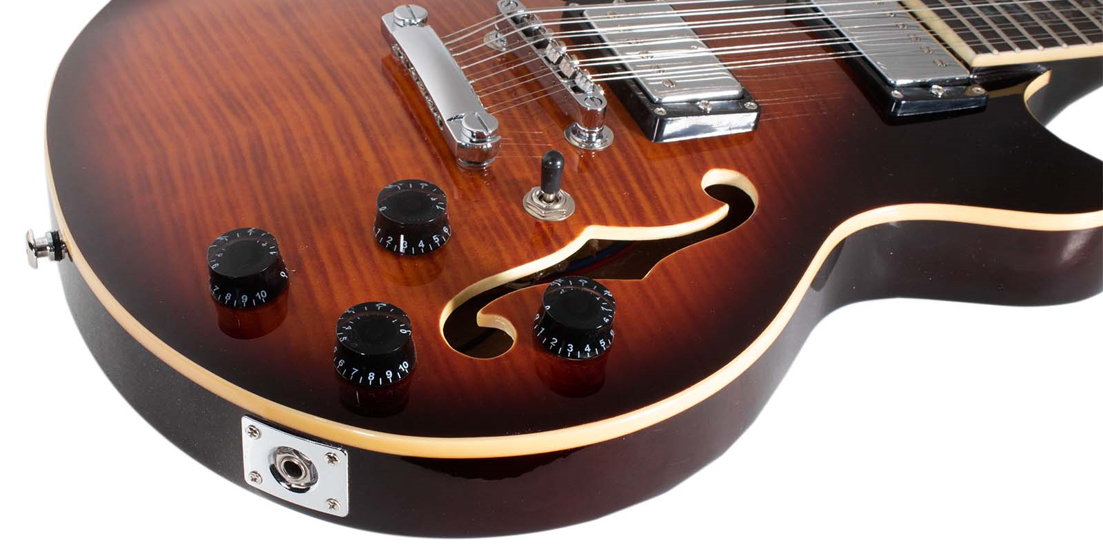Foto 6 | Guitarra Eléctrica Mars Single Cut 12 Cuerdas Violin Sunburst