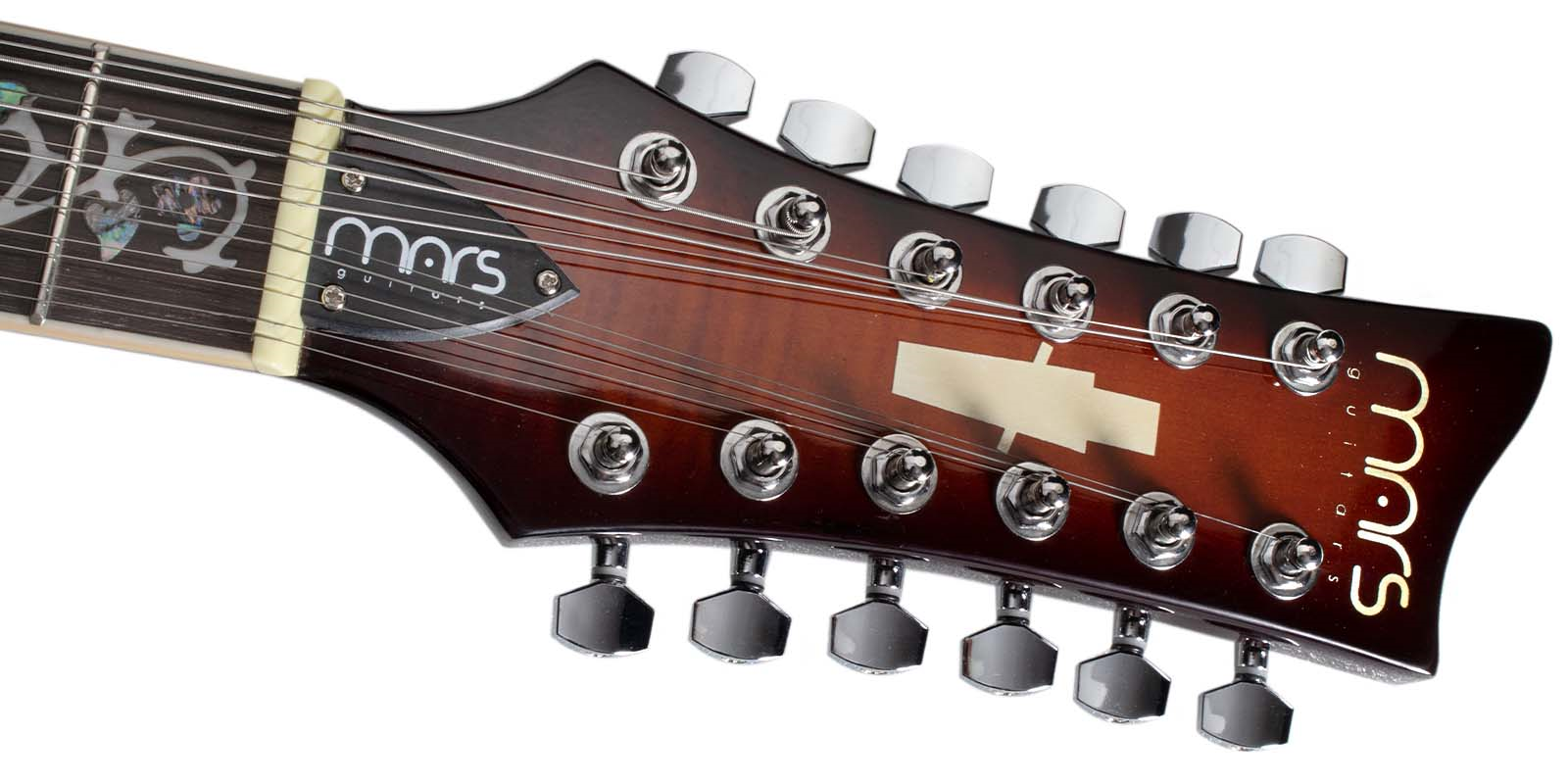 Foto 8 pulgar | Guitarra Eléctrica Mars Single Cut 12 Cuerdas Violin Sunburst