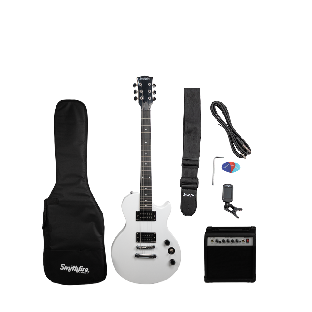 Guitarra Eléctrica Les Paul Smithfire Con Amplificador Lp-215 Pack White