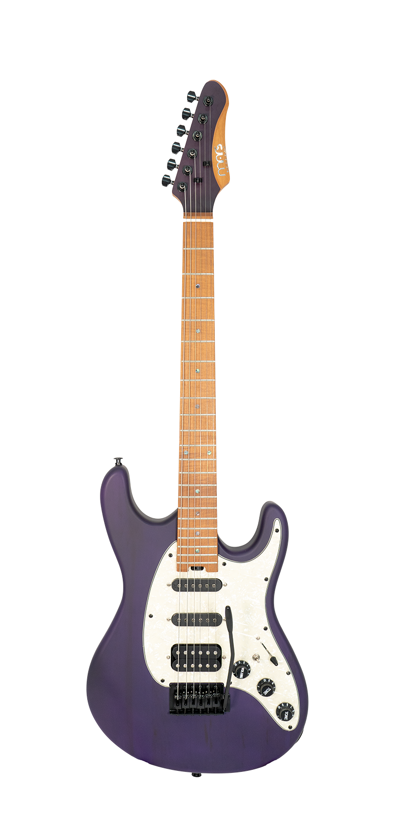 Foto 2 pulgar | Guitarra Eléctrica 6 Cuerdas Mars Strat See Thru Purple