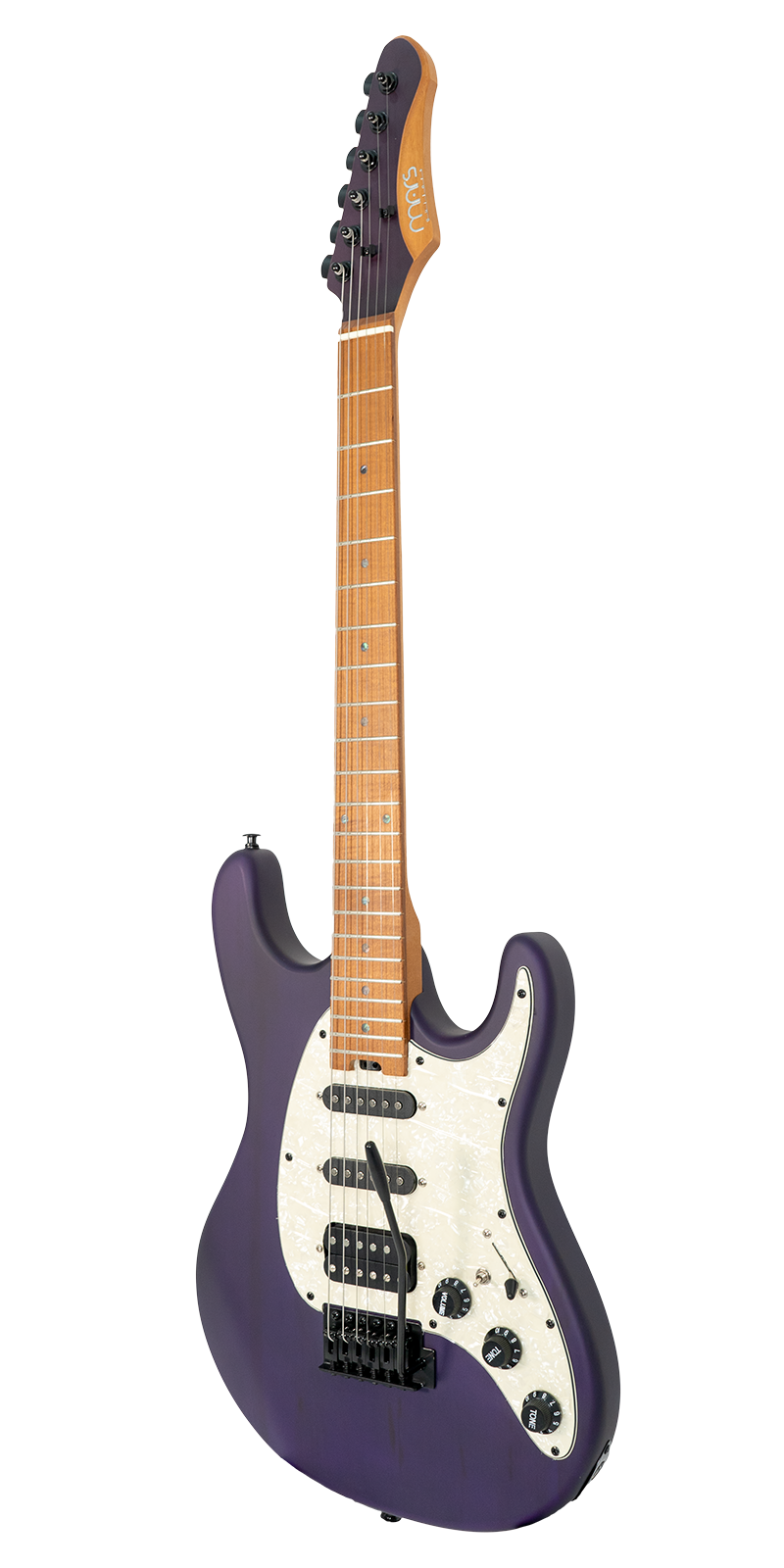 Foto 3 pulgar | Guitarra Eléctrica 6 Cuerdas Mars Strat See Thru Purple