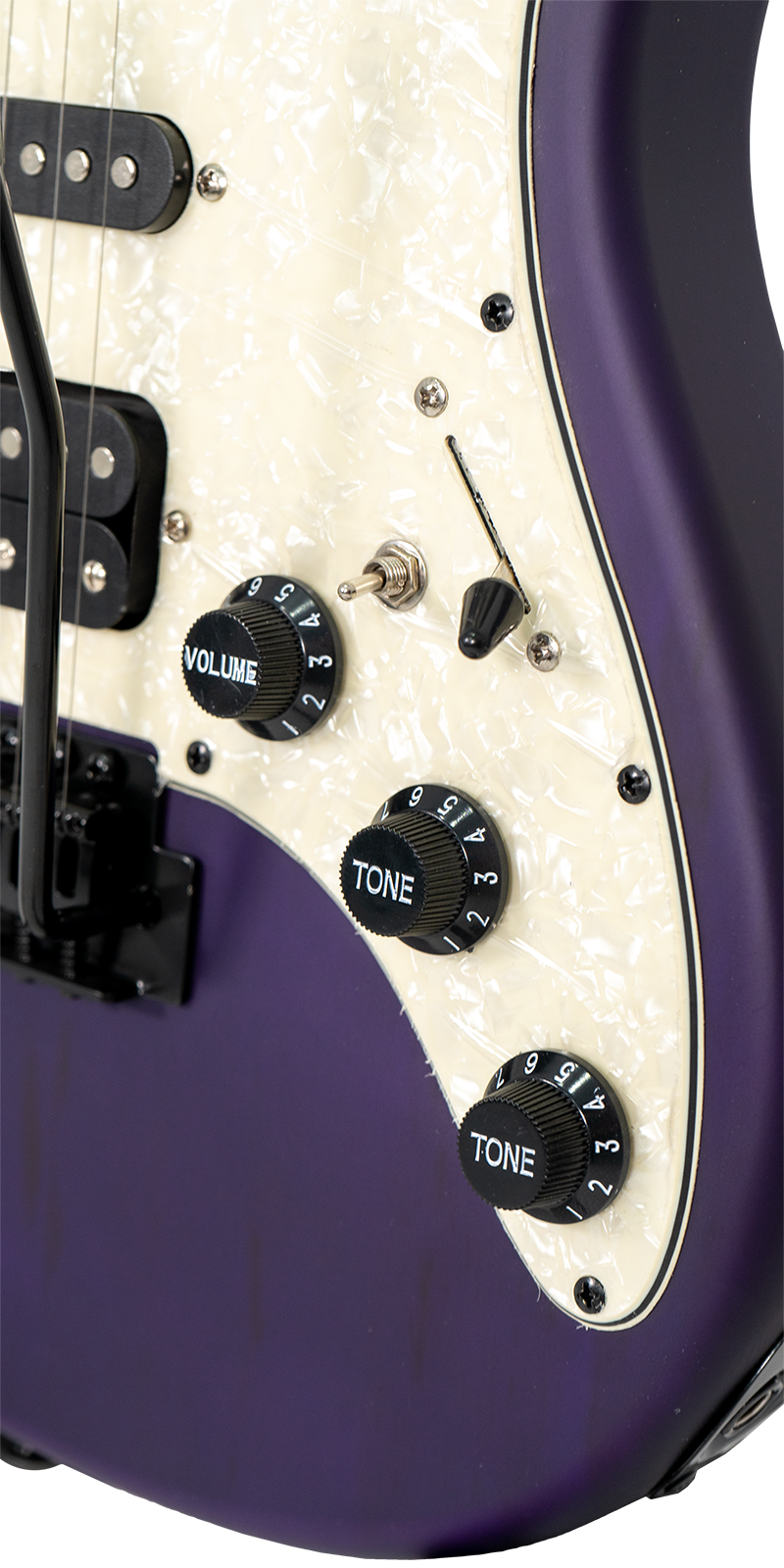 Foto 7 pulgar | Guitarra Eléctrica 6 Cuerdas Mars Strat See Thru Purple