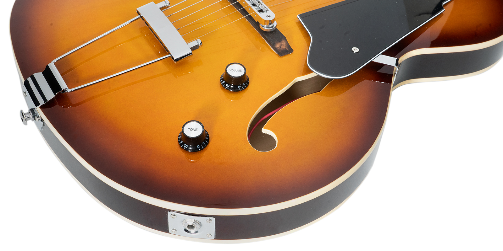 Foto 7 pulgar | Guitarra Eléctrica 6 Cuerdas Mars Archtop P90 Violin Sunburst