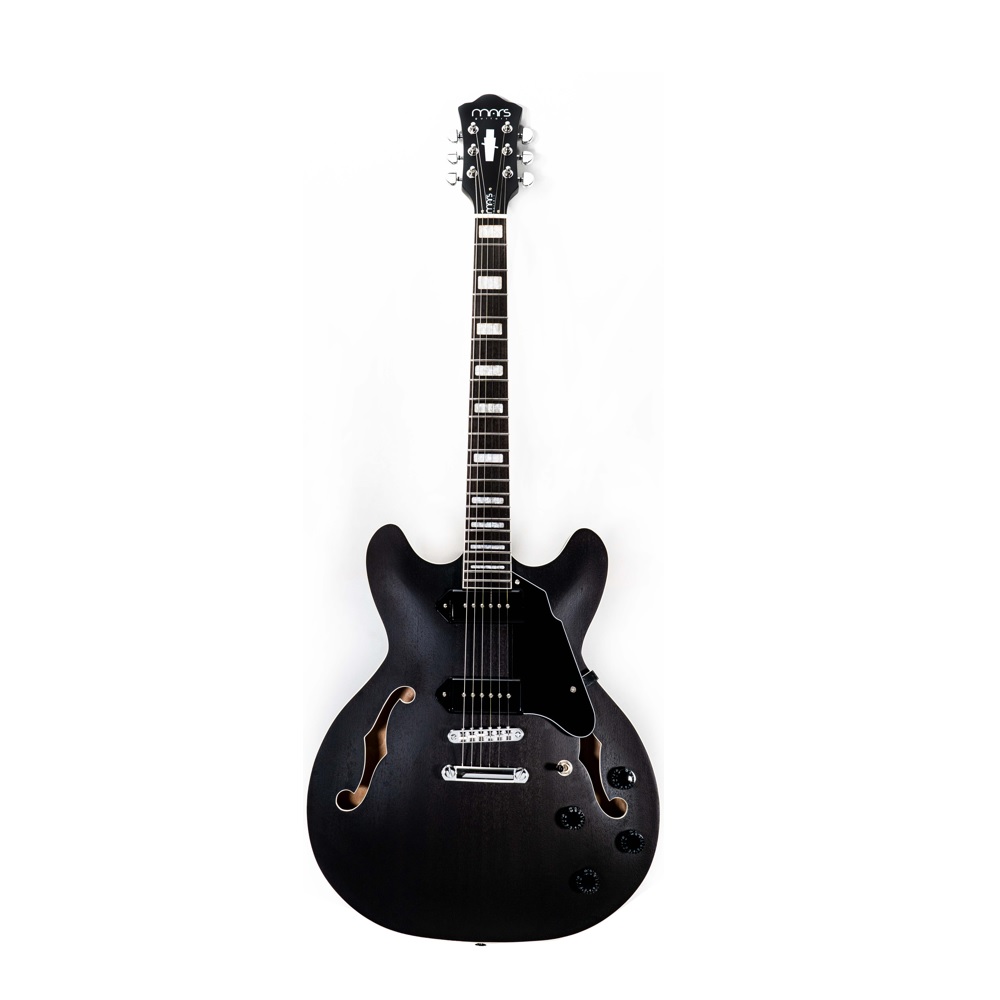 Foto 1 | Guitarra Eléctrica Mars 6 Cuerdas Modelo Hollowbody 335 P90 Satin Grey