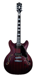 Foto 1 | Guitarra Eléctrica 6 Cuerdas Mars Hollowbody 335 P90 Satin Rojo