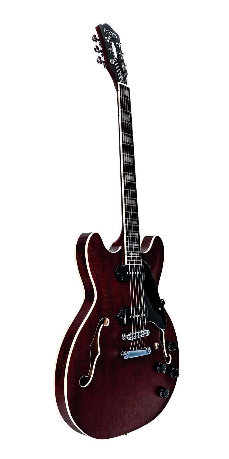 Foto 4 pulgar | Guitarra Eléctrica 6 Cuerdas Mars Hollowbody 335 P90 Satin Rojo