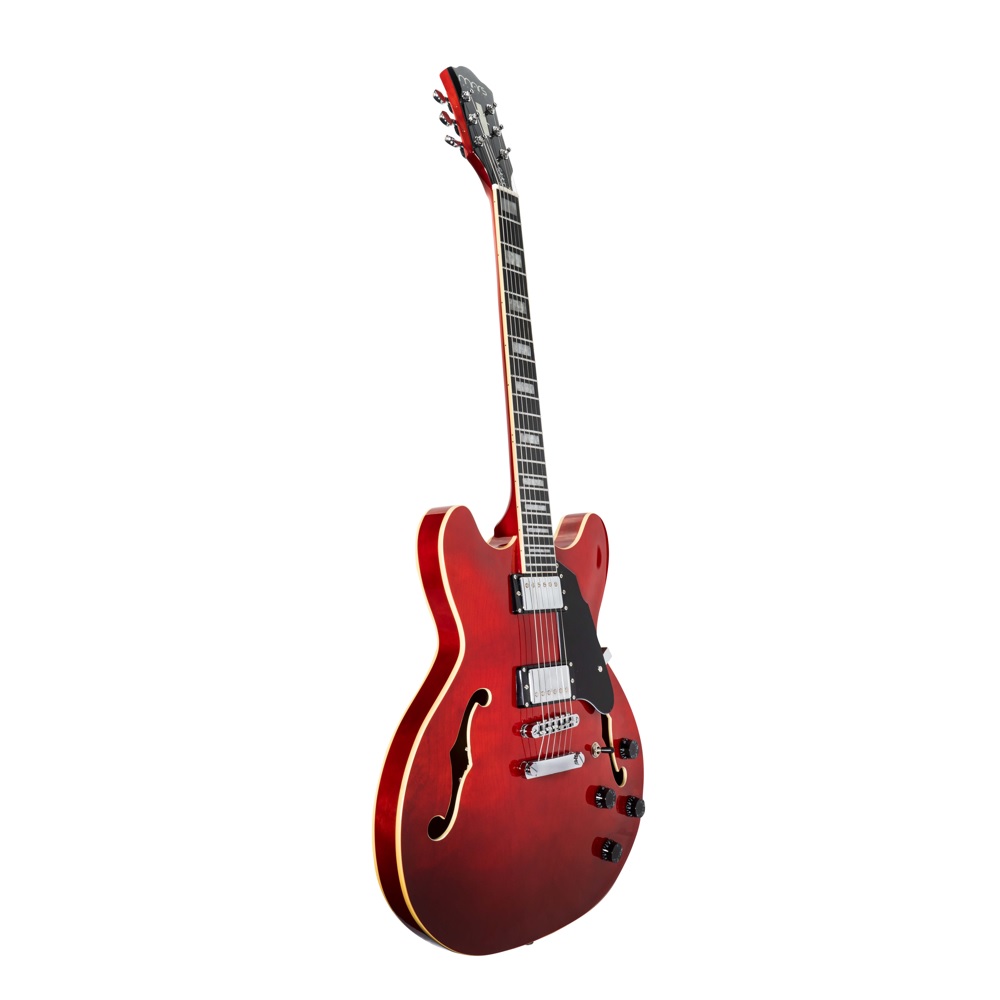 Foto 4 pulgar | Guitarra Eléctrica 6 Cuerdas Mars Hollowbody 335 Rojo