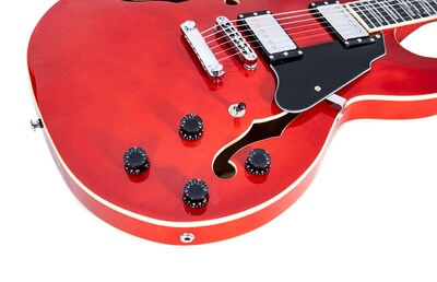 Foto 6 | Guitarra Eléctrica 6 Cuerdas Mars Hollowbody 335 Rojo