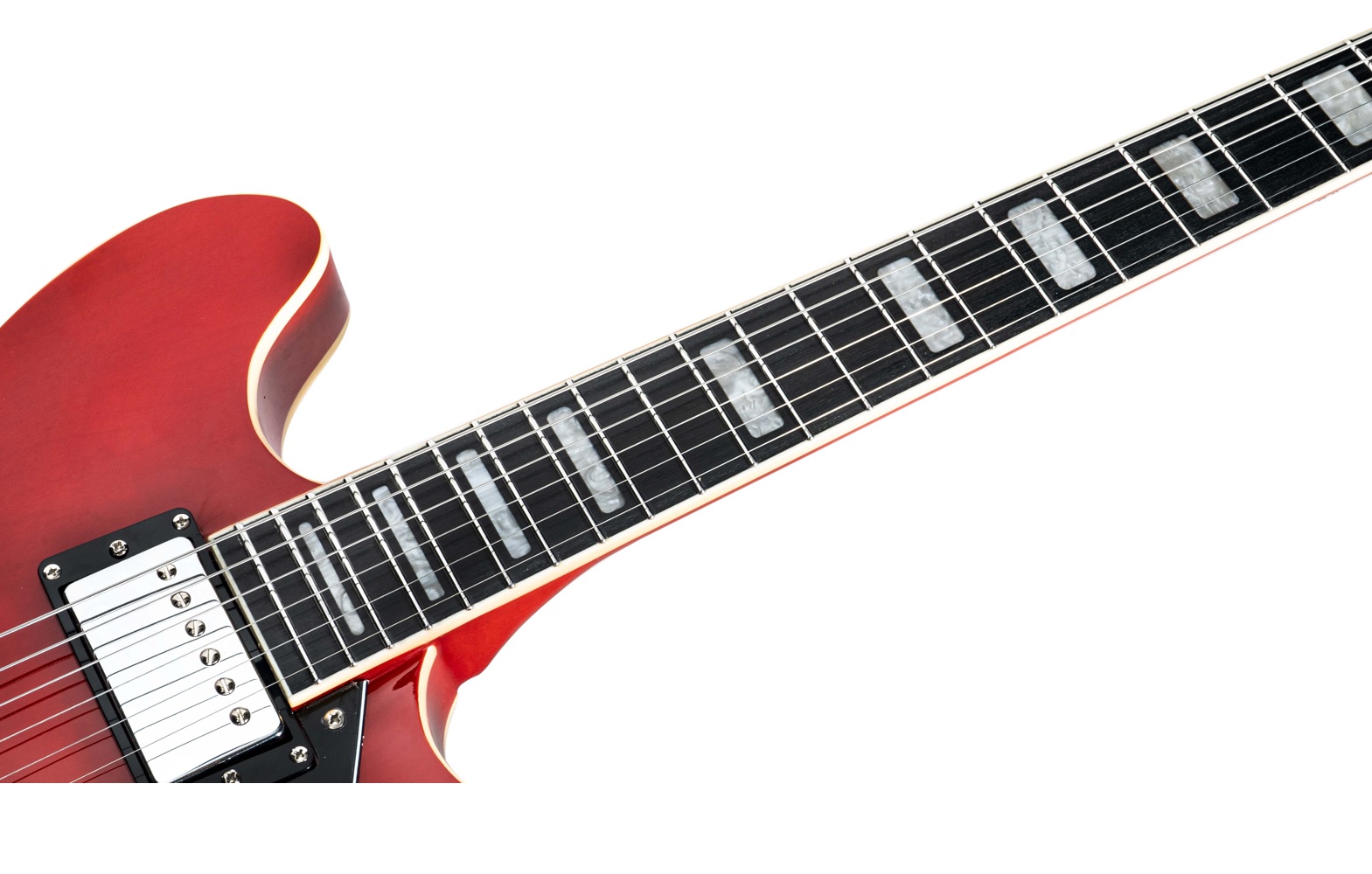 Foto 8 pulgar | Guitarra Eléctrica 6 Cuerdas Mars Hollowbody 335 Rojo