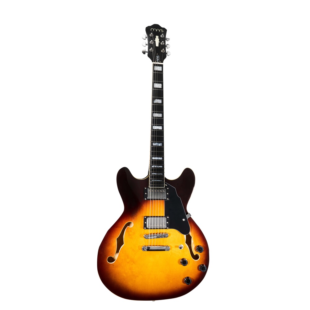 Foto 2 pulgar | Guitarra Eléctrica 6 Cuerdas Mars Hollowbody 335 Violin Sunburst