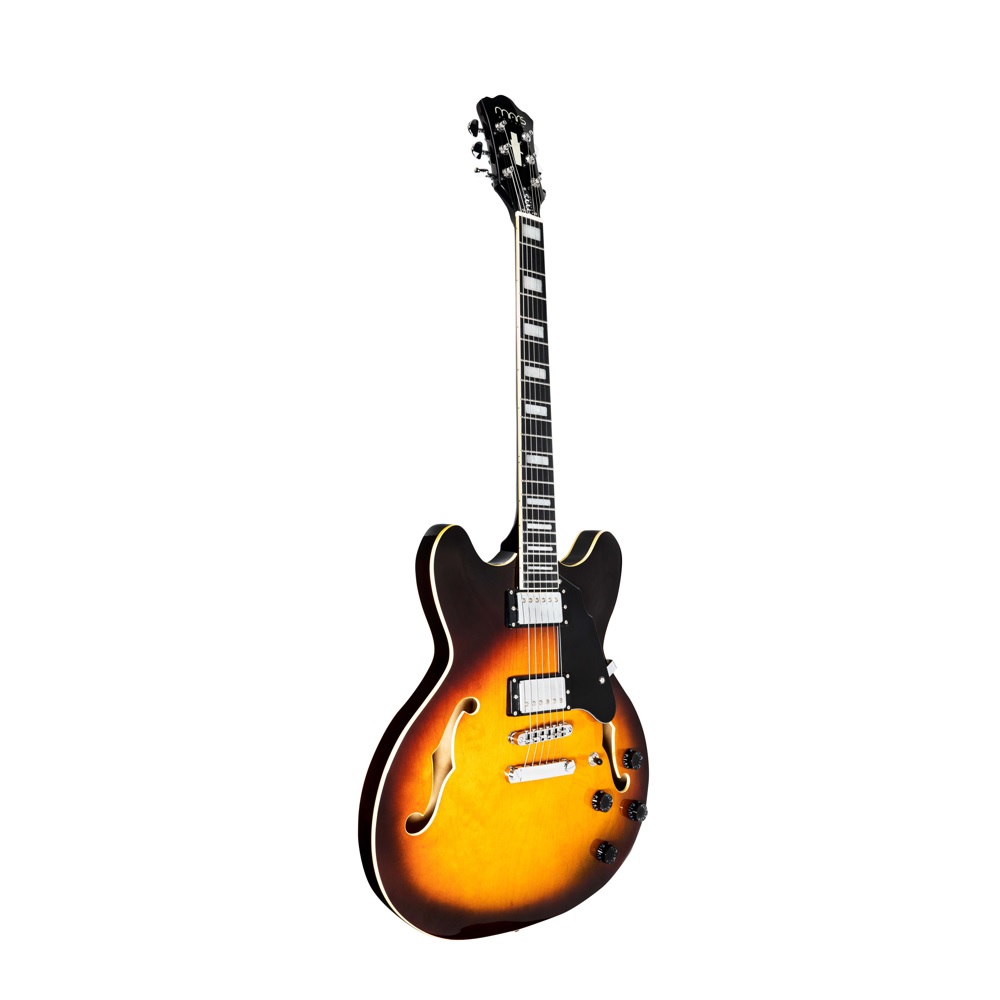 Foto 4 pulgar | Guitarra Eléctrica 6 Cuerdas Mars Hollowbody 335 Violin Sunburst
