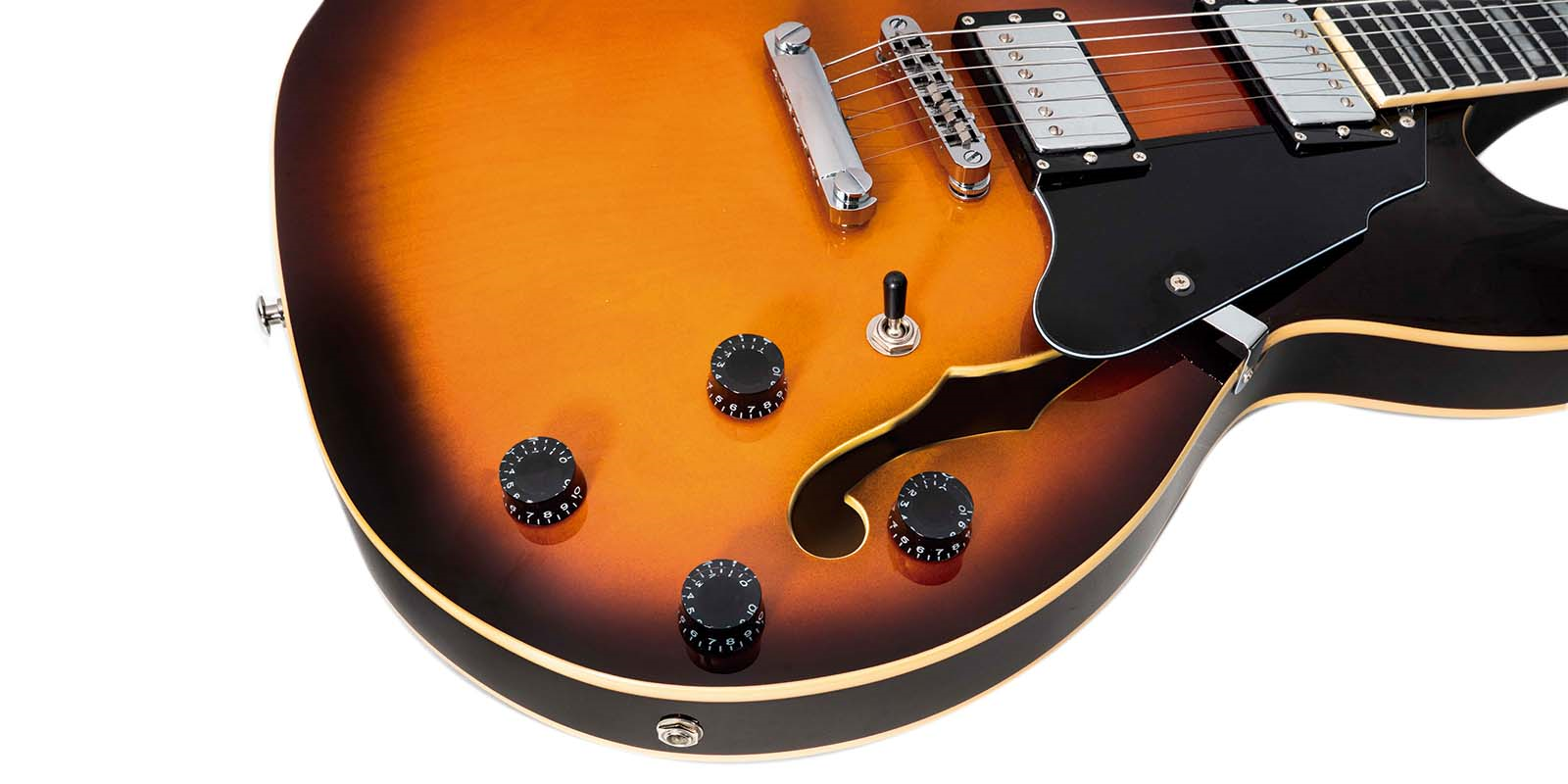 Foto 7 pulgar | Guitarra Eléctrica 6 Cuerdas Mars Hollowbody 335 Violin Sunburst