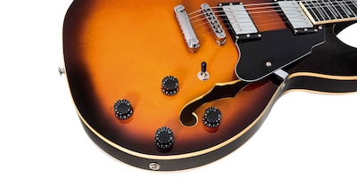 Foto 6 | Guitarra Eléctrica 6 Cuerdas Mars Hollowbody 335 Violin Sunburst