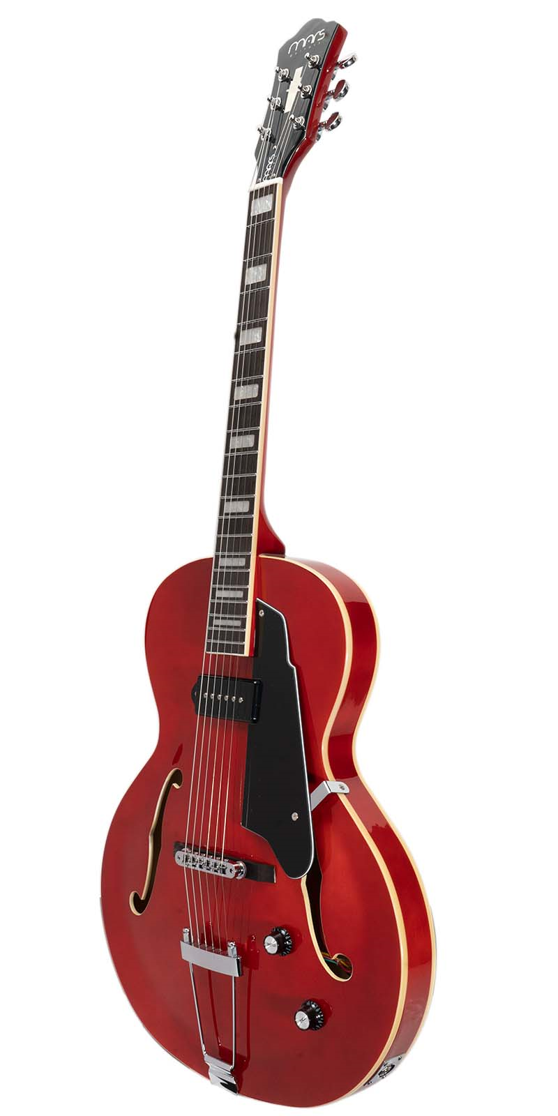 Foto 3 pulgar | Guitarra Eléctrica 6 Cuerdas Mars Archtop P90 Rojo