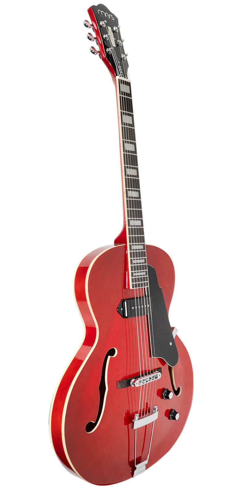 Foto 4 pulgar | Guitarra Eléctrica 6 Cuerdas Mars Archtop P90 Rojo