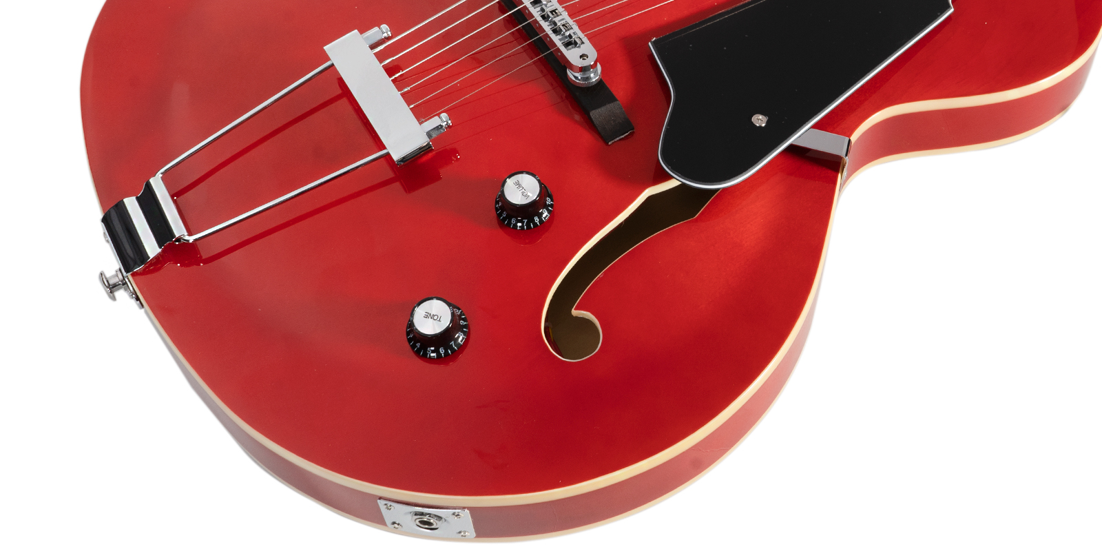 Foto 7 pulgar | Guitarra Eléctrica 6 Cuerdas Mars Archtop P90 Rojo
