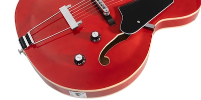 Foto 6 | Guitarra Eléctrica 6 Cuerdas Mars Archtop P90 Rojo