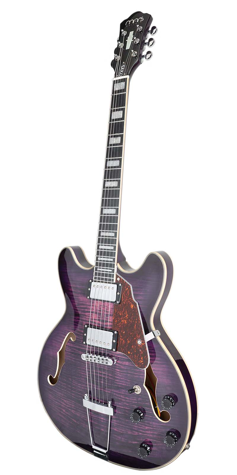 Guitarra Eléctrica 6 Cuerdas Mars Hollowbody 335 Classic Violin Sunburst