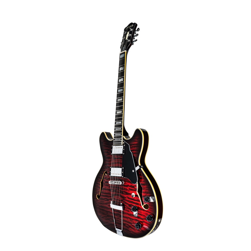 Foto 3 pulgar | Guitarra Eléctrica 6 Cuerdas Mars Hollowbody 335 Custom Red
