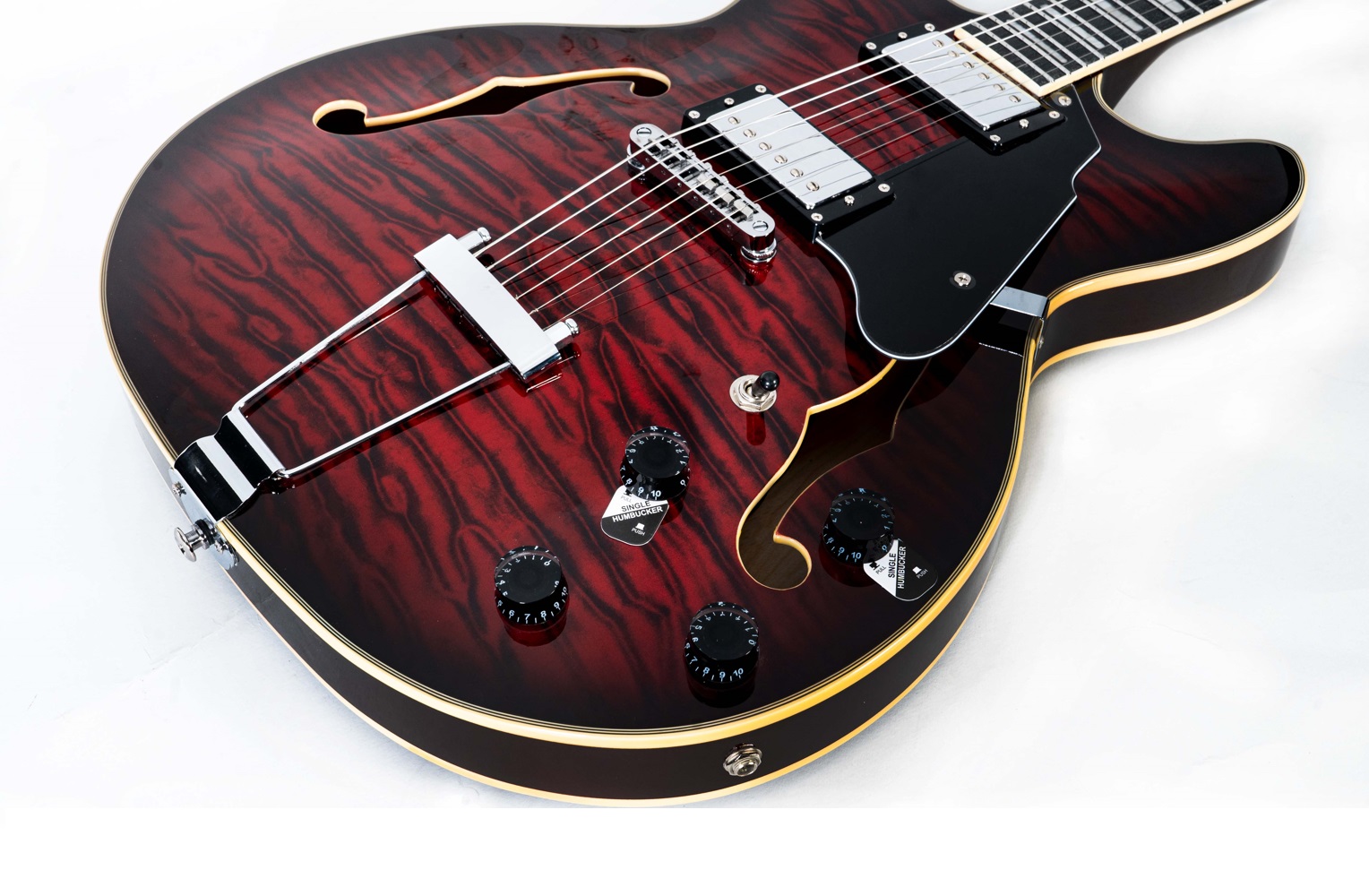 Foto 4 pulgar | Guitarra Eléctrica 6 Cuerdas Mars Hollowbody 335 Custom Red