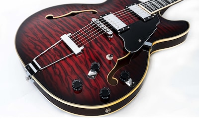 Foto 3 | Guitarra Eléctrica 6 Cuerdas Mars Hollowbody 335 Custom Red