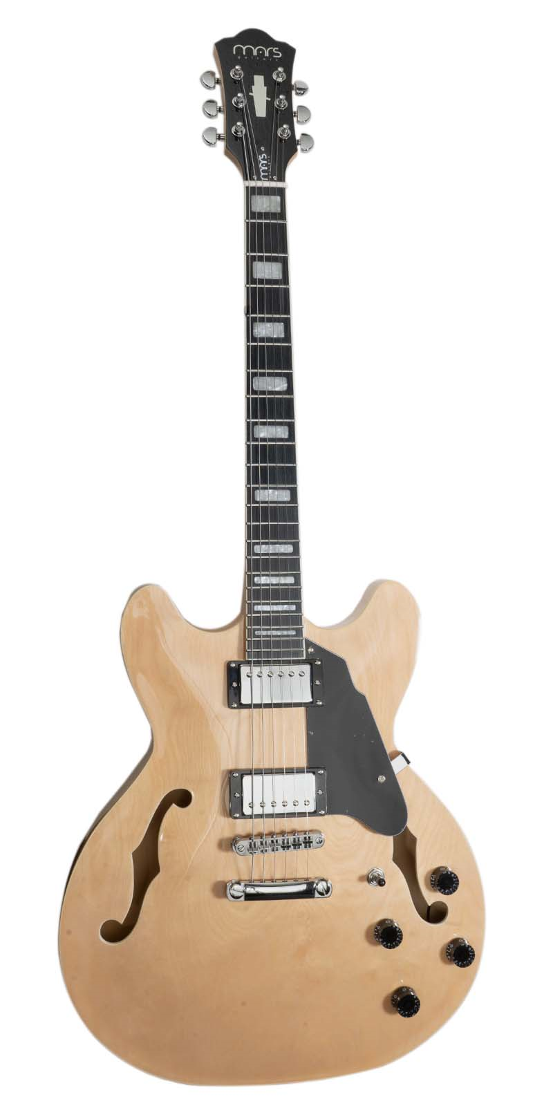 Foto 2 pulgar | Guitarra Eléctrica 6 Cuerdas Mars Modelo Hollowbody 335 Natural