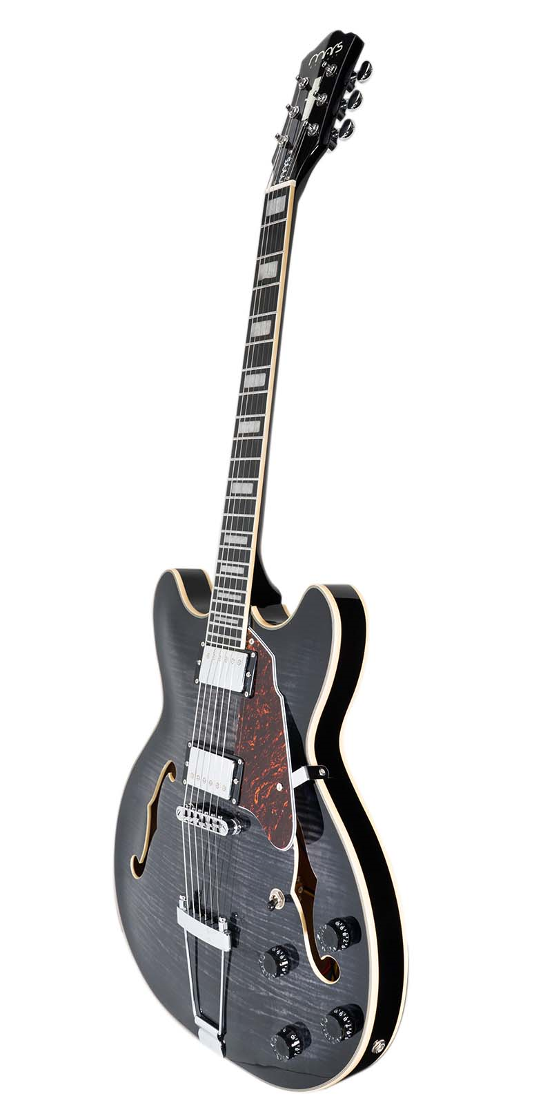 Foto 3 pulgar | Guitarra Eléctrica 6 Cuerdas Mars Hollowbody 335 Classic Black