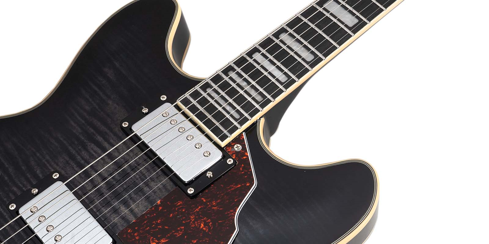 Foto 8 pulgar | Guitarra Eléctrica 6 Cuerdas Mars Hollowbody 335 Classic Black