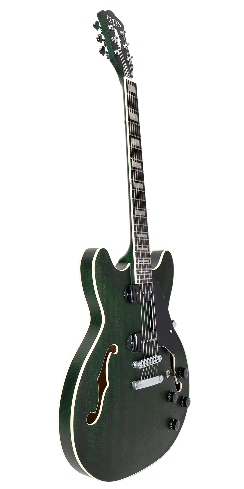 Foto 4 pulgar | Guitarra Eléctrica Mars 6 Cuerdas Hollowbody 335 P90 Satin Green
