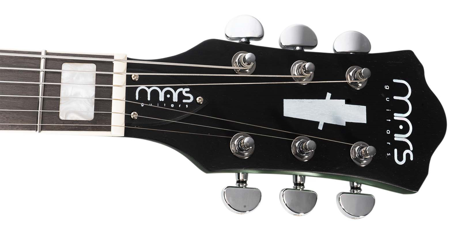 Foto 8 | Guitarra Eléctrica Mars 6 Cuerdas Hollowbody 335 P90 Satin Green