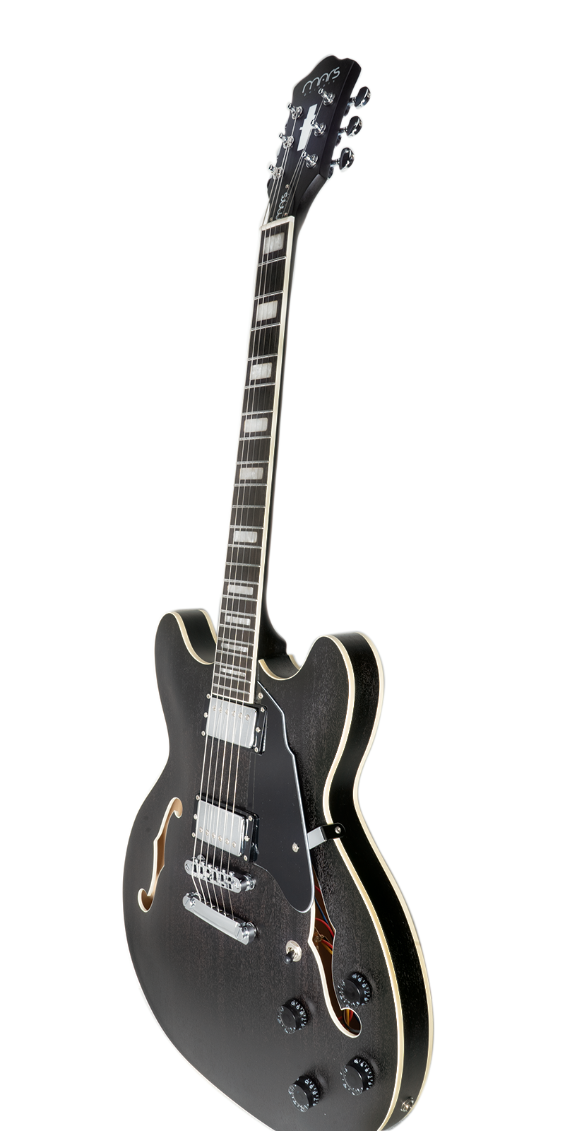 Foto 3 pulgar | Guitarra Eléctrica 6 Cuerdas Mars Hollowbody 335 Satin Grey