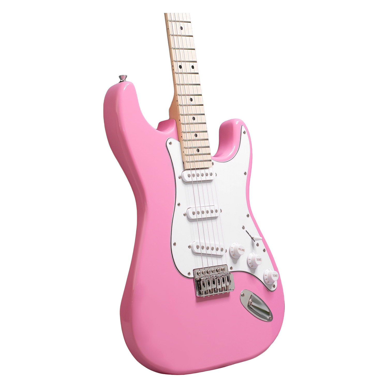 Foto 5 pulgar | Guitarra Eléctrica Audiotek Rosa + Amplificador 9V 5A