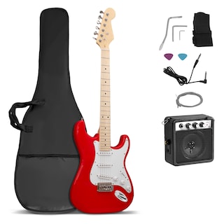 Foto 1 | Guitarra Eléctrica Audiotek Roja + Amplificador 9V 5A