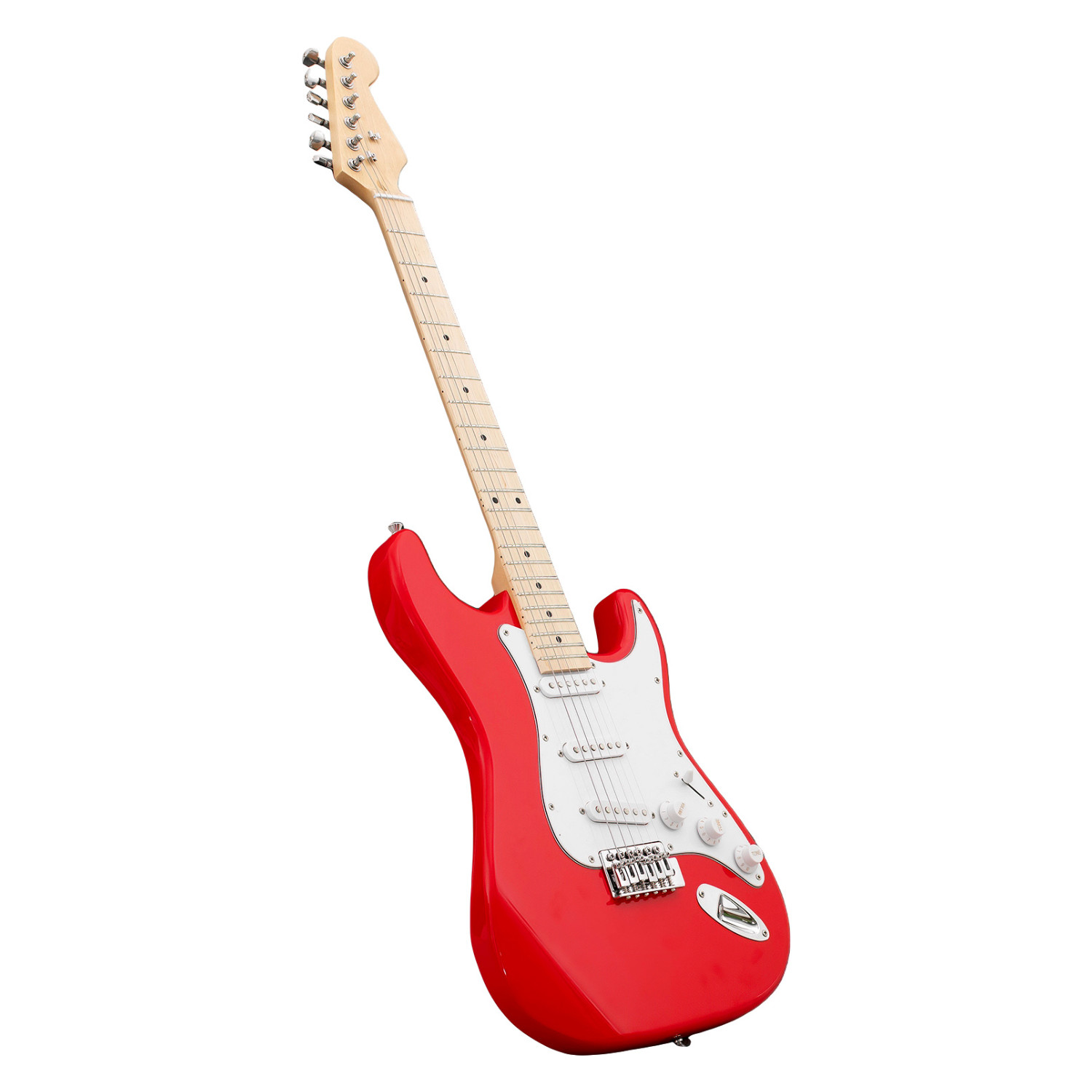 Foto 4 pulgar | Guitarra Eléctrica Audiotek Roja + Amplificador 9V 5A