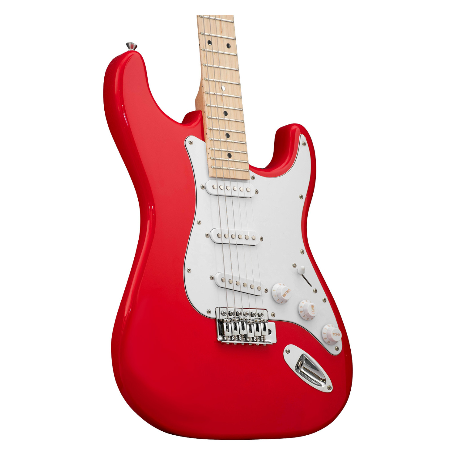 Foto 5 pulgar | Guitarra Eléctrica Audiotek Roja + Amplificador 9V 5A