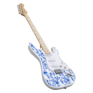 Foto 3 | Guitarra Eléctrica Audiotek Blanco + Amplificador 9v 5a