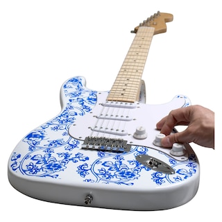 Foto 5 | Guitarra Eléctrica Audiotek Blanco + Amplificador 9v 5a