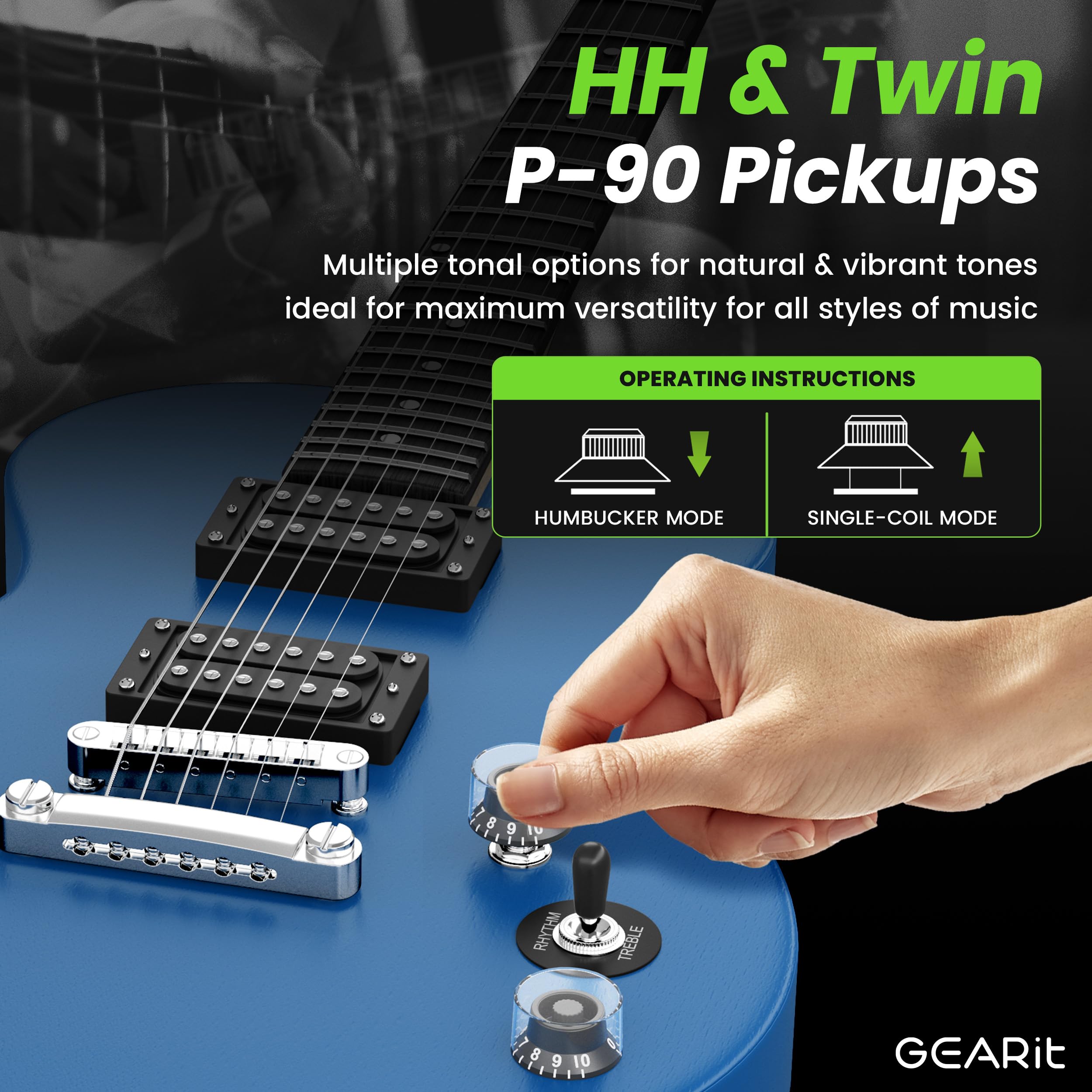 Foto 2 | Guitarra Eléctrica Gearit Gi-155 Valley Series 39 Con Amplificador - Venta Internacional.