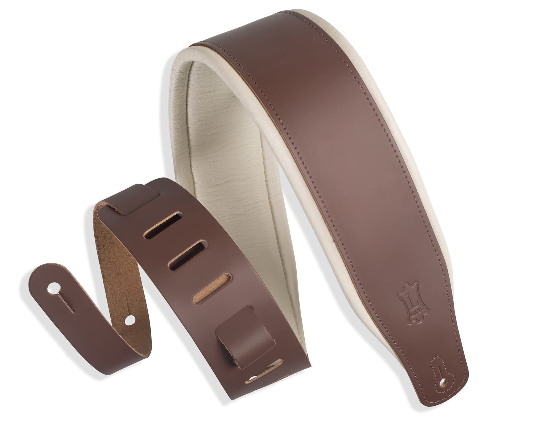 Foto 1 | Correa Para Guitarra Levy's Leathers Amped Leather Series, Color Marrón Y Crema - Venta Internacional.