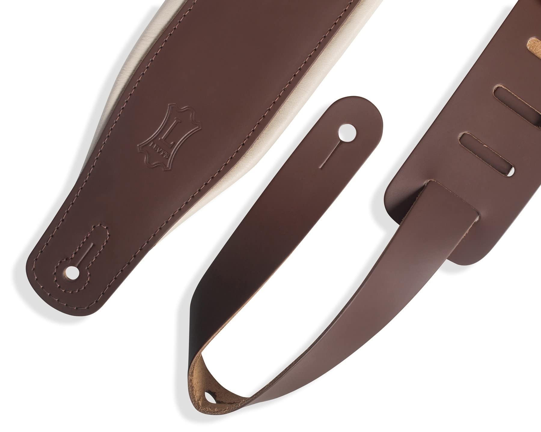 Foto 2 | Correa Para Guitarra Levy's Leathers Amped Leather Series, Color Marrón Y Crema - Venta Internacional.