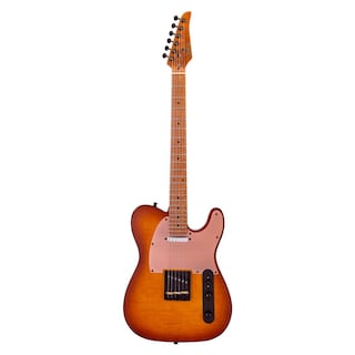 Foto 1 | Guitarra Eléctrica Serie Unique Color Amarillo Atigrado Con Case Sky - Ty Babilon