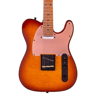 Foto 5 | Guitarra Eléctrica Serie Unique Color Amarillo Atigrado Con Case Sky - Ty Babilon