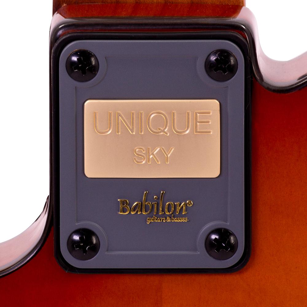Foto 9 pulgar | Guitarra Eléctrica Serie Unique Color Amarillo Atigrado Con Case Sky - Ty Babilon