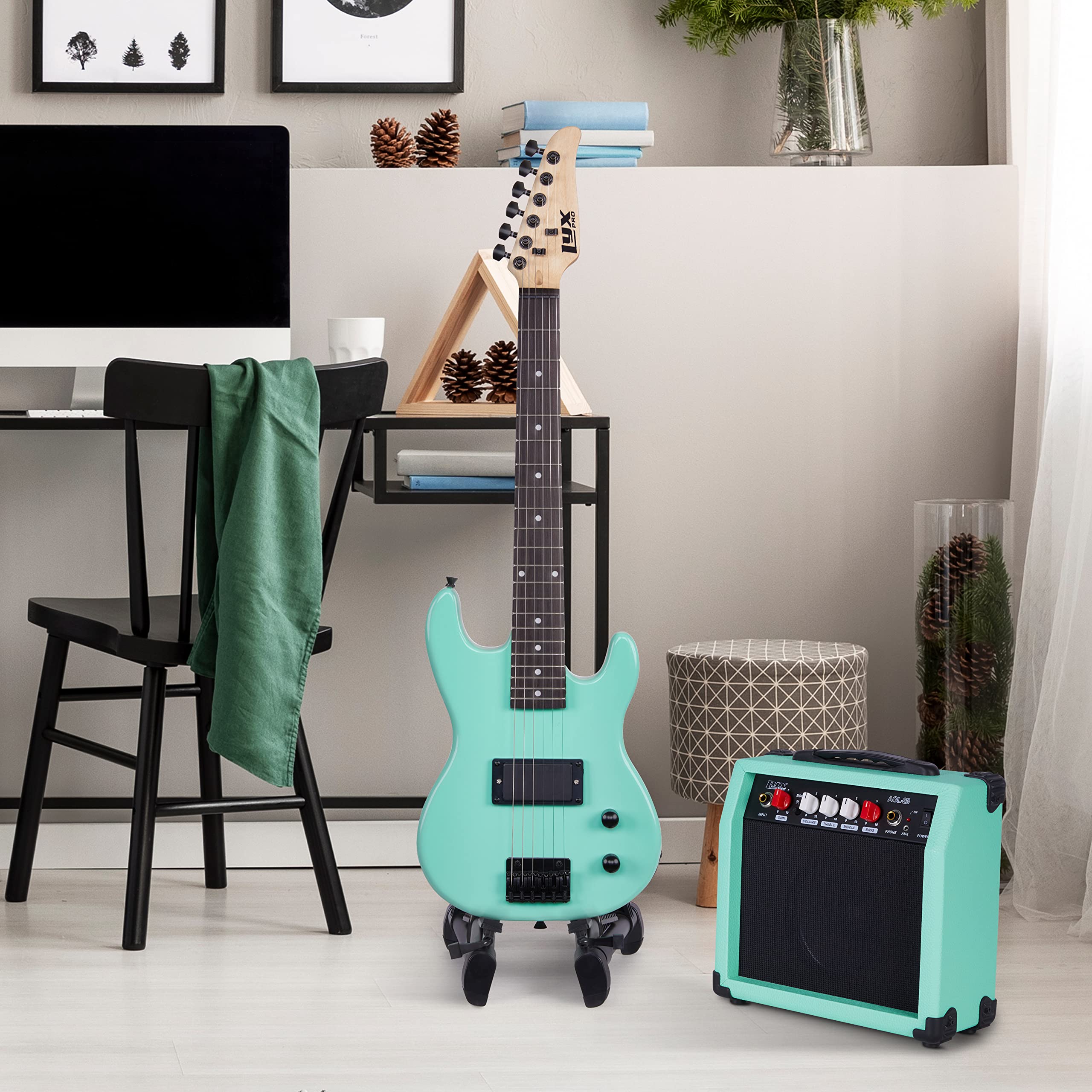 Foto 5 pulgar | Guitarra Eléctrica Lyxpro De 30 Pulgadas Con Kit De Inicio Para Niños Green - Venta Internacional.