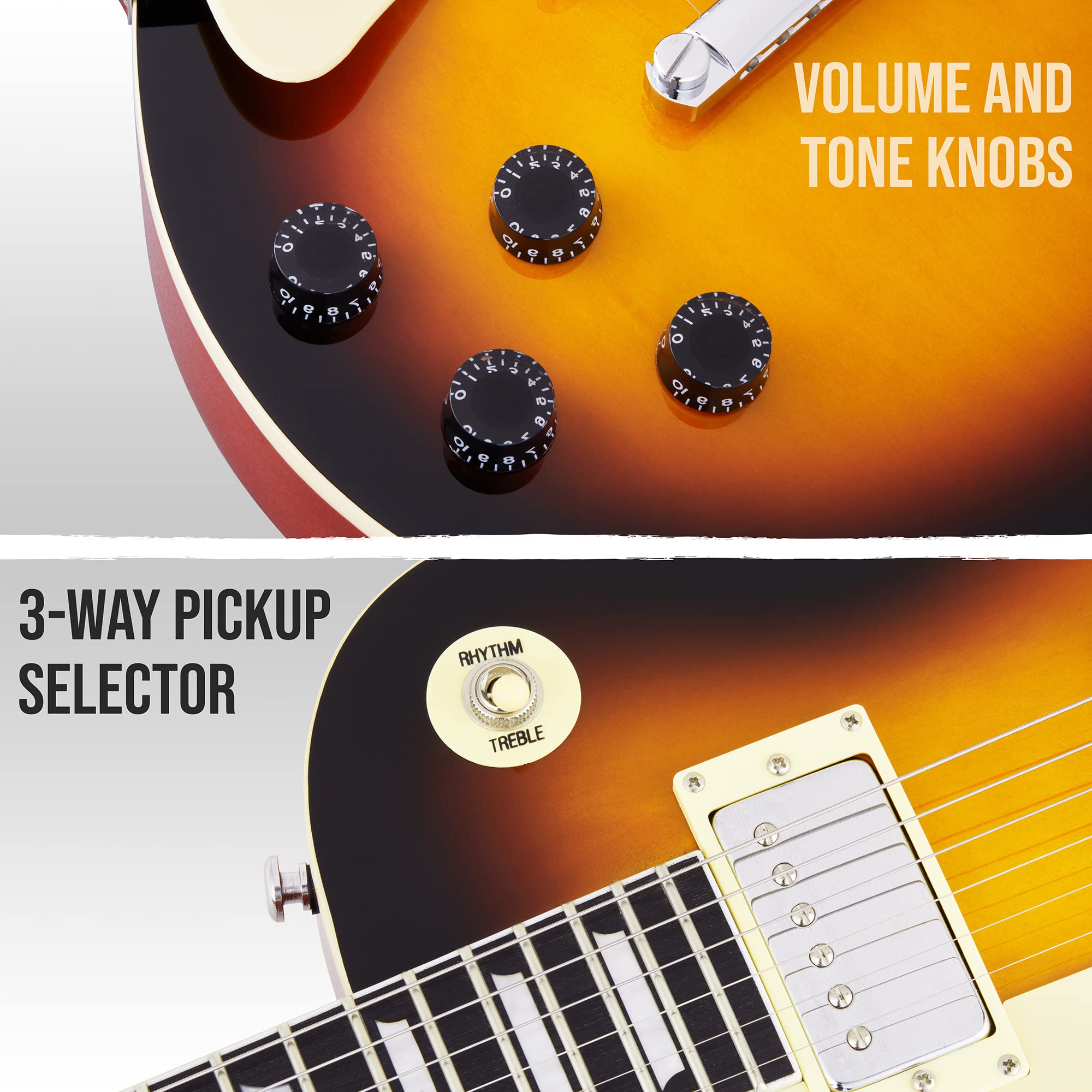 Foto 4 pulgar | Guitarra Eléctrica Lyxpro Sb Series Left Hand 39'' Sunburst - Venta Internacional.