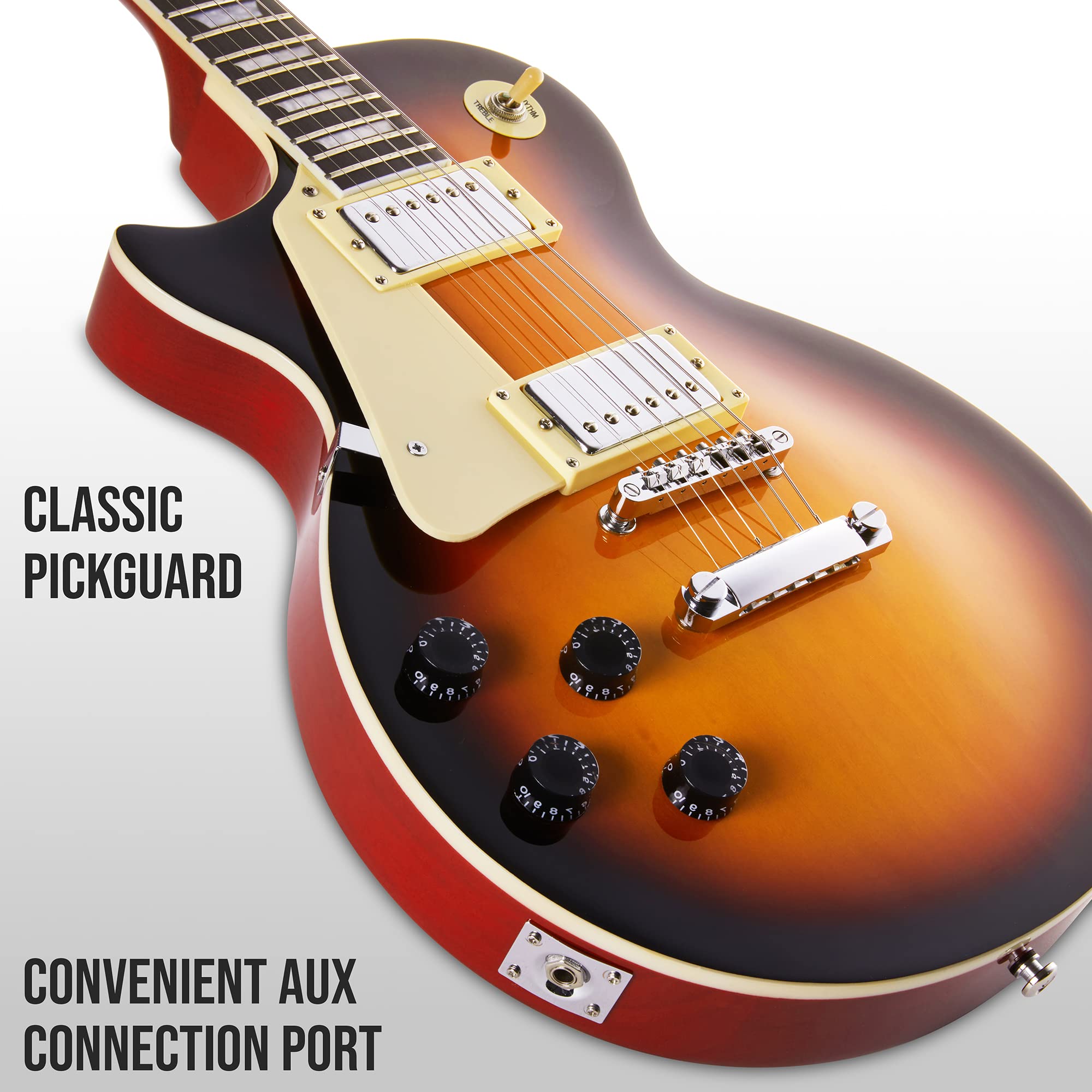 Foto 6 pulgar | Guitarra Eléctrica Lyxpro Sb Series Left Hand 39'' Sunburst - Venta Internacional.