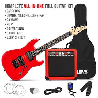 Foto 2 | Guitarra Eléctrica Lyxpro De 36 Pulgadas Con Kit Para Niños De Tamaño 3/4, Color Rojo - Venta Internacional.
