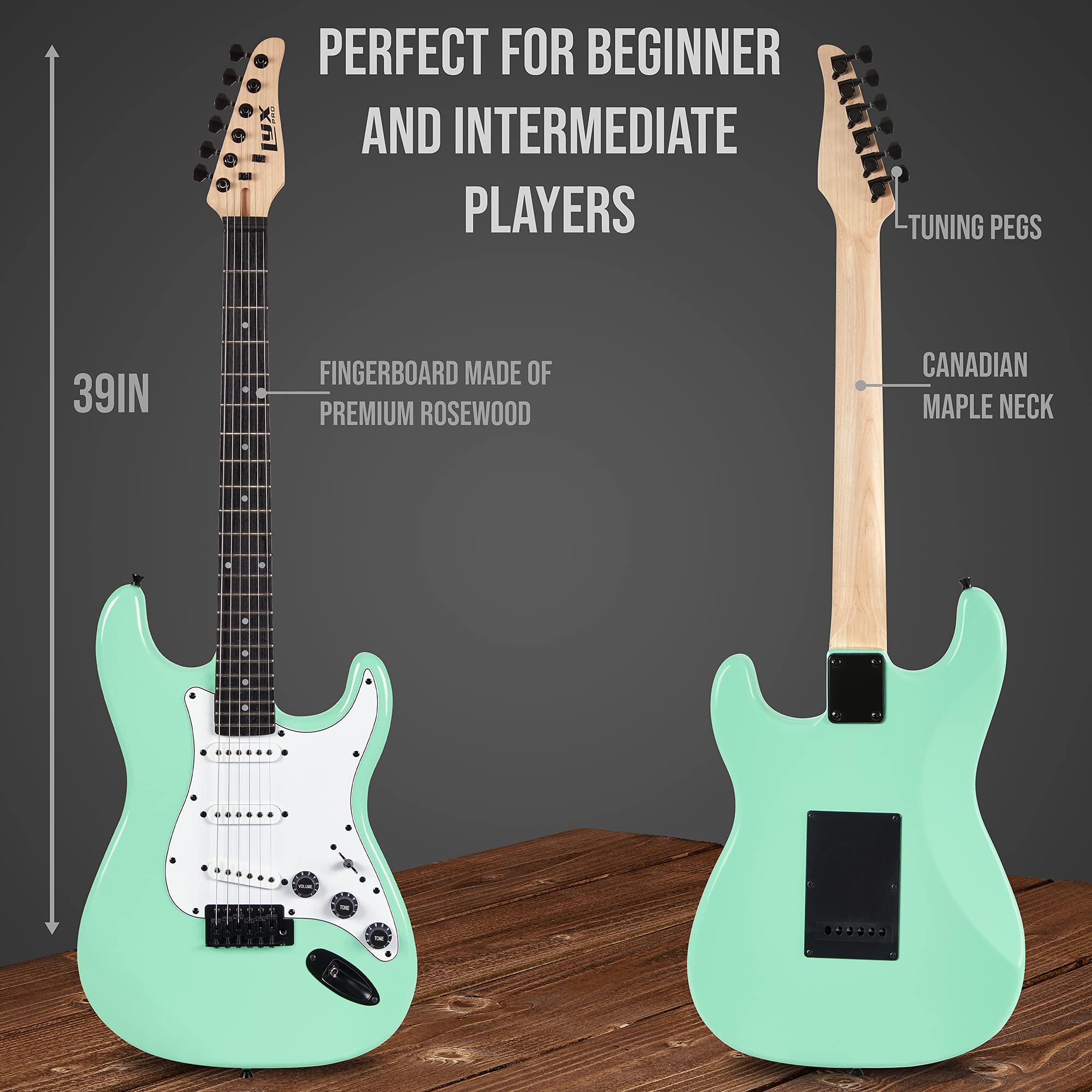 Foto 4 pulgar | Guitarra Eléctrica Lyxpro De Tamaño Completo De 39 Pulgadas Con Amplificador De 20 W - Venta Internacional.