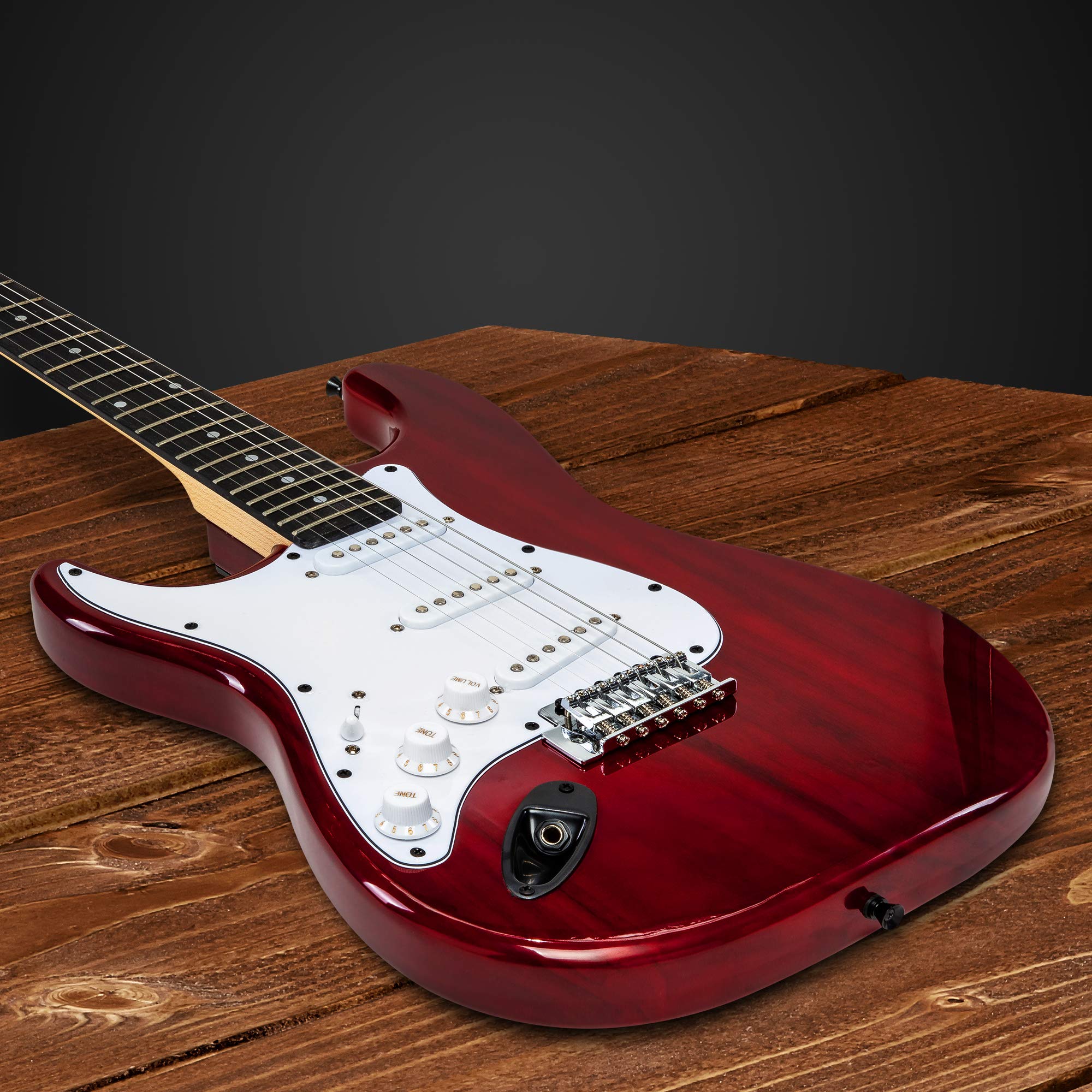 Foto 4 pulgar | Guitarra Eléctrica Lyxpro Left Hand 39'' Con Kit De Inicio Roja - Venta Internacional.