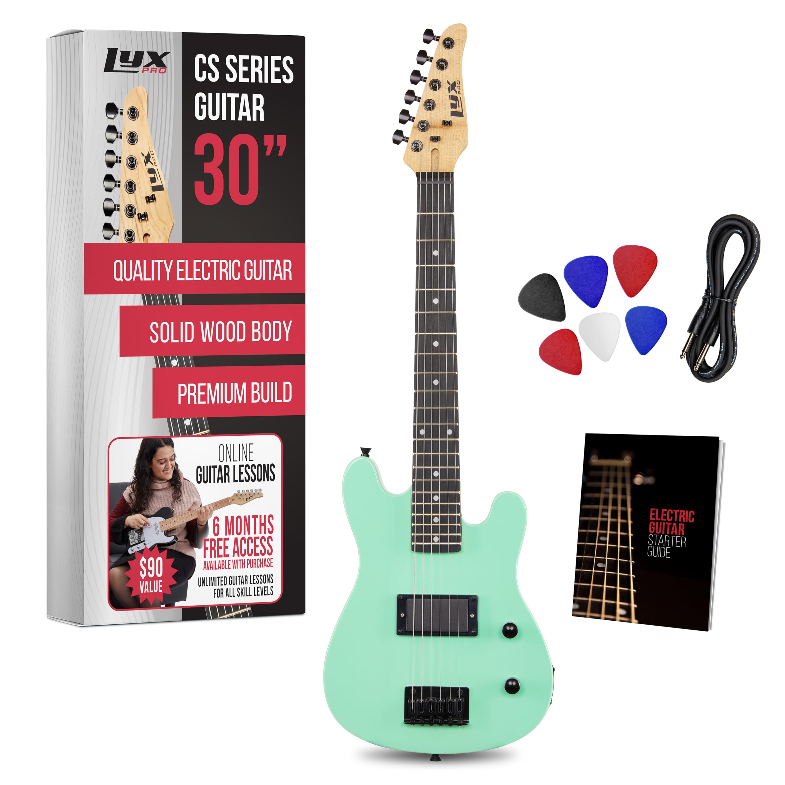 Foto 2 pulgar | Guitarra Eléctrica Lyxpro Cs 30» Para Principiantes Con Accesorios - Venta Internacional.